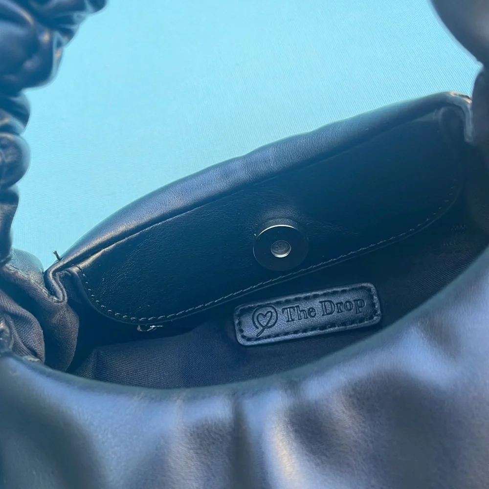 The Drop Ruched Top Handle Bag in Black - Picture 8 of 8